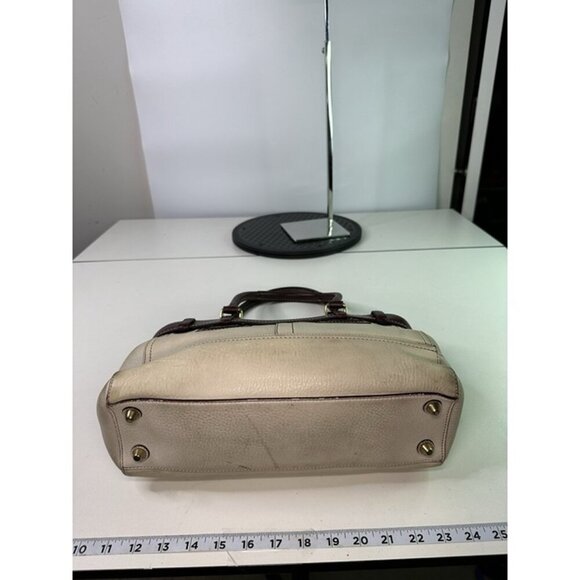 VTG Coach Hamptons Ivory / Maroon Pebbled Leather Bag - Picture 6 of 9